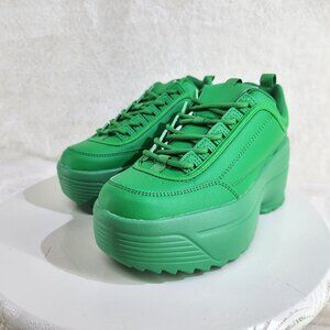 Berness Ultra Cush Baby 2" Platform Sneakers in Green